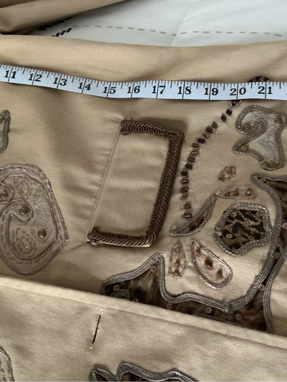new direction Tan Embellished Paisley Blazer - Picture 6 of 7